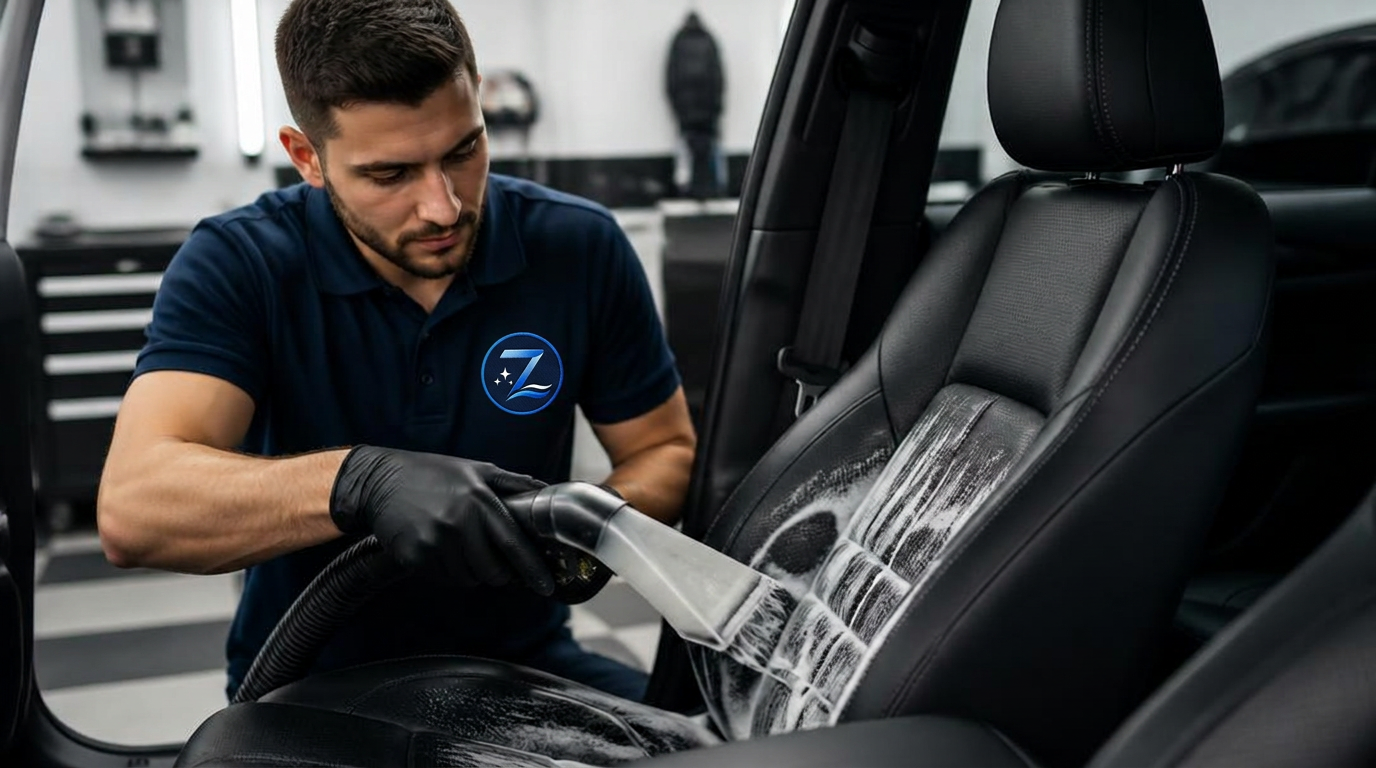 Car upholstery cleaning